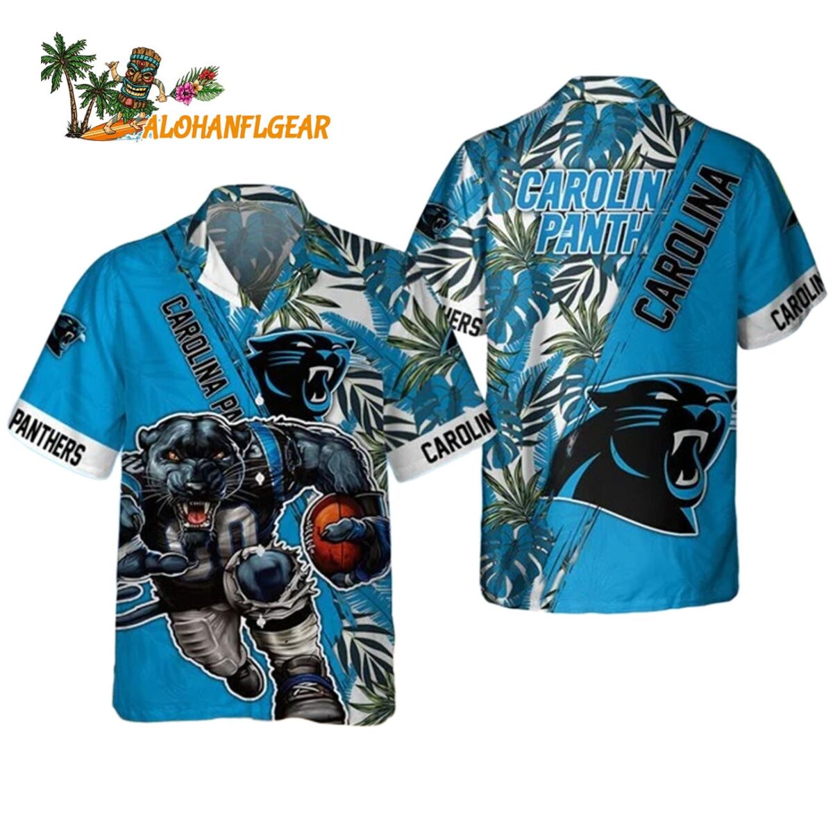Carolina Panthers Mascot Summer Hawaiian Shirt Carolina Panthers Aloha Shirt 1