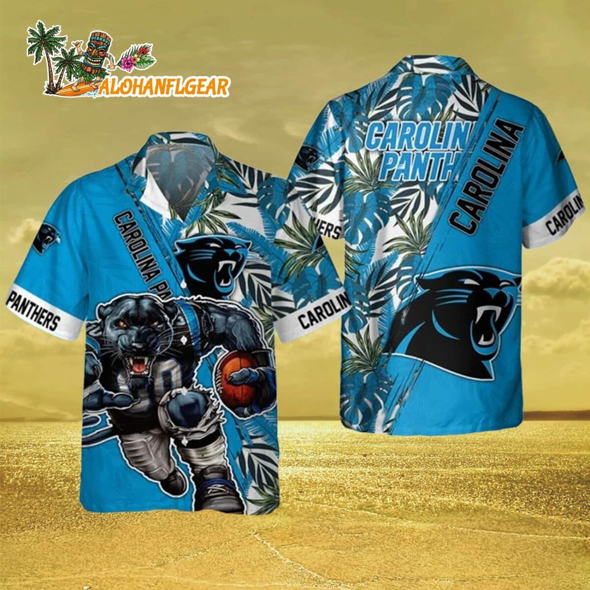 Carolina Panthers Mascot Summer Hawaiian Shirt, Carolina Panthers Aloha Shirt 2 Carolina Panthers Mascot Summer Hawaiian Shirt Carolina Panthers Aloha Shirt 3