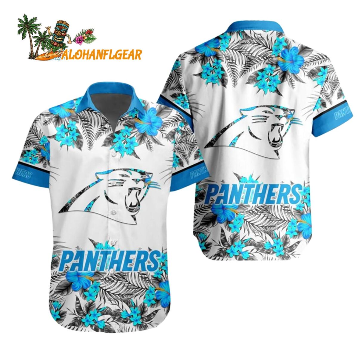 Carolina Panthers Special Floral Tropical Team Spirit Hawaiian Shirt Carolina Panthers Aloha Shirt 1