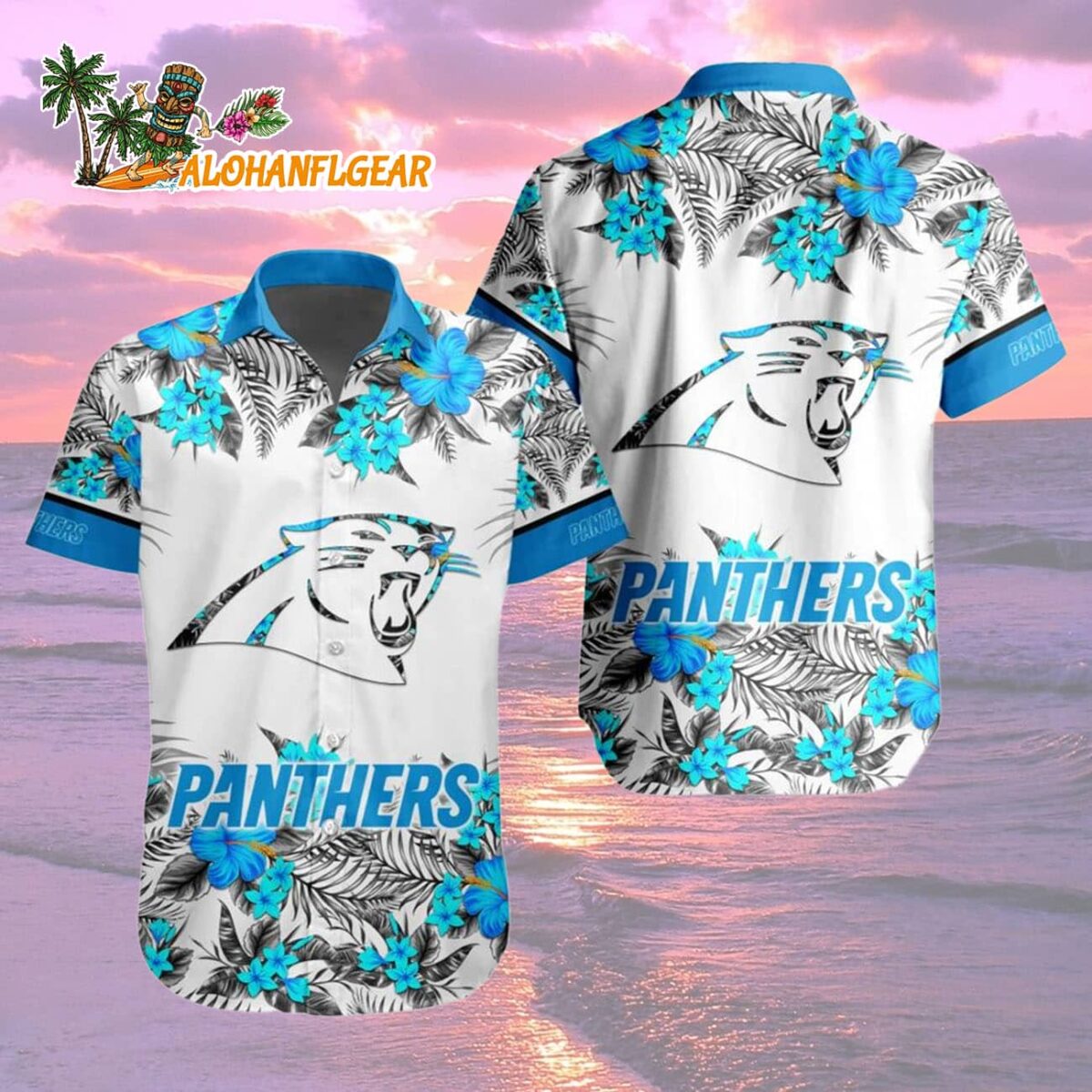 Carolina Panthers Special Floral Tropical Team Spirit Hawaiian Shirt Carolina Panthers Aloha Shirt 2