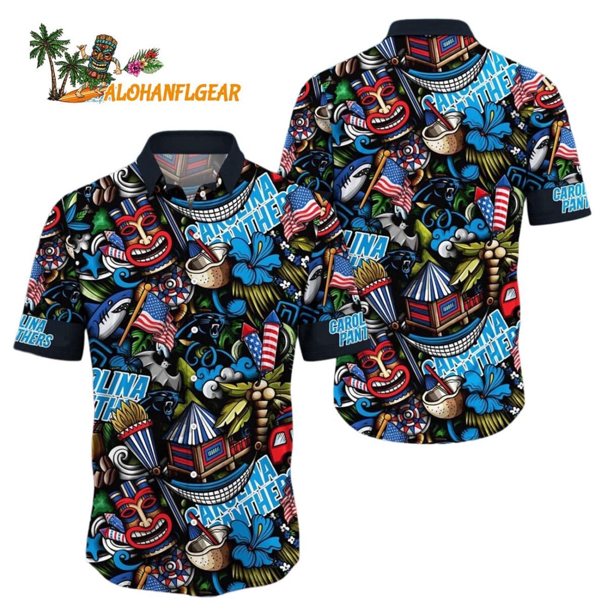 Carolina Panthers Tiki Me Off Hawaiian Shirt Carolina Panthers Aloha Shirt 1