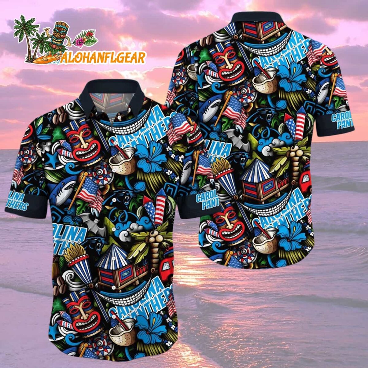 Carolina Panthers Tiki Me Off Hawaiian Shirt Carolina Panthers Aloha Shirt 2