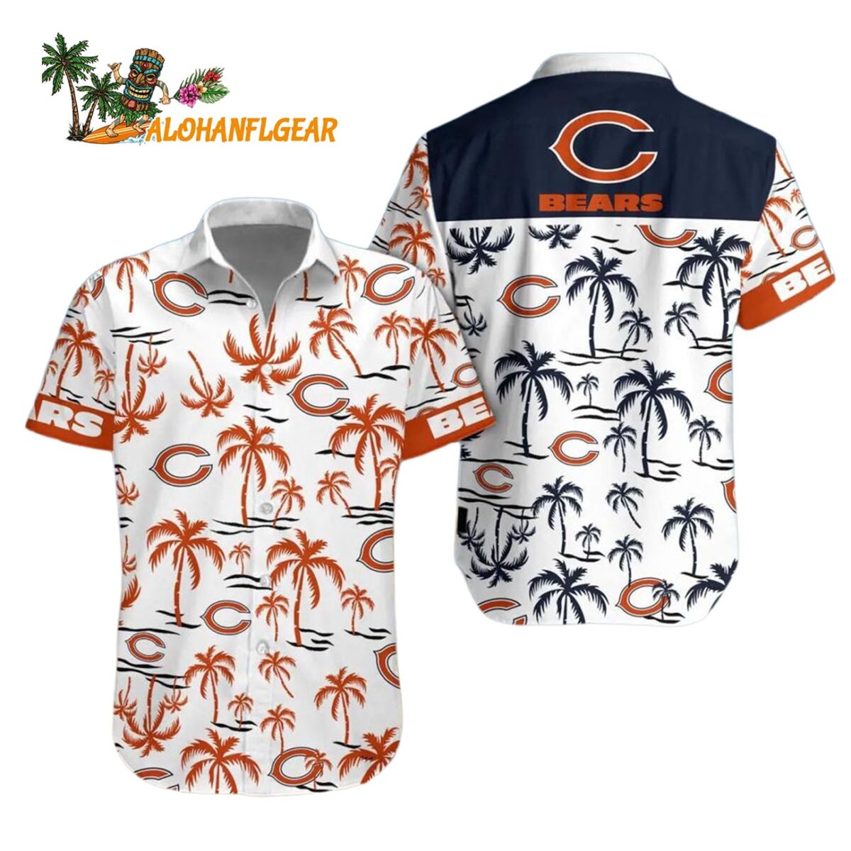 Chicago Bears Coconut Logo Beach Hawaiian Shirt NFL Aloha Shirt 1