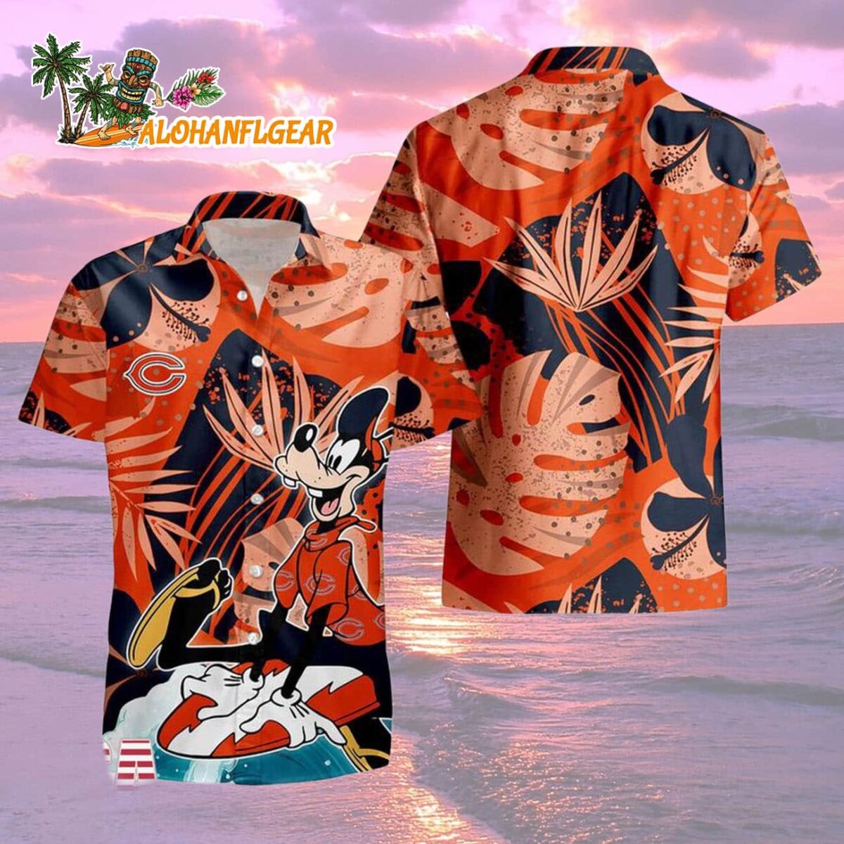 Chicago Bears Goofy Disney Limited Edition Hawaiian Shirt, Chicago Bears Aloha Shirt 1 Chicago Bears Goofy Disney Limited Edition Hawaiian Shirt Chicago Bears Aloha Shirt 2