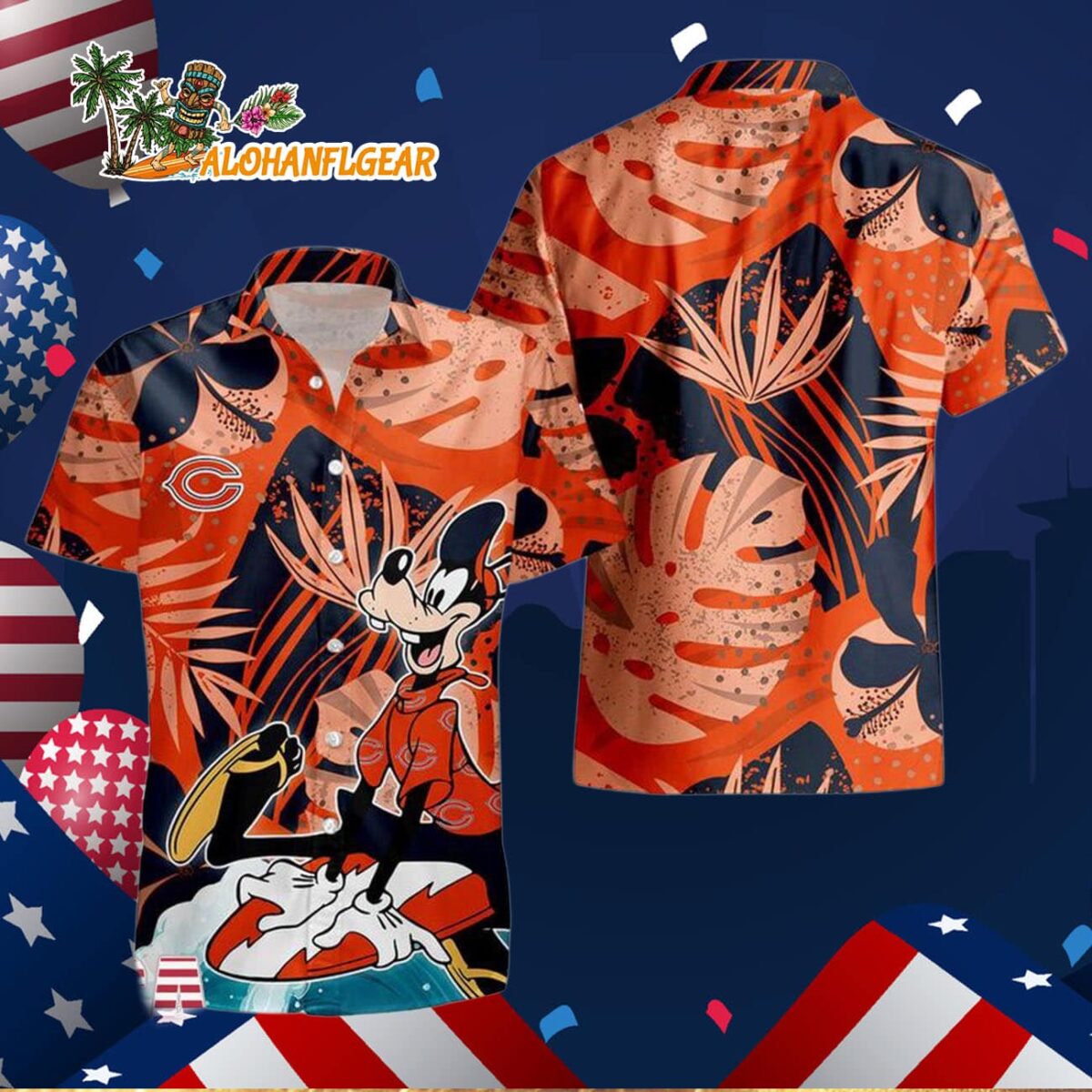 Chicago Bears Goofy Disney Limited Edition Hawaiian Shirt, Chicago Bears Aloha Shirt 2 Chicago Bears Goofy Disney Limited Edition Hawaiian Shirt Chicago Bears Aloha Shirt 3