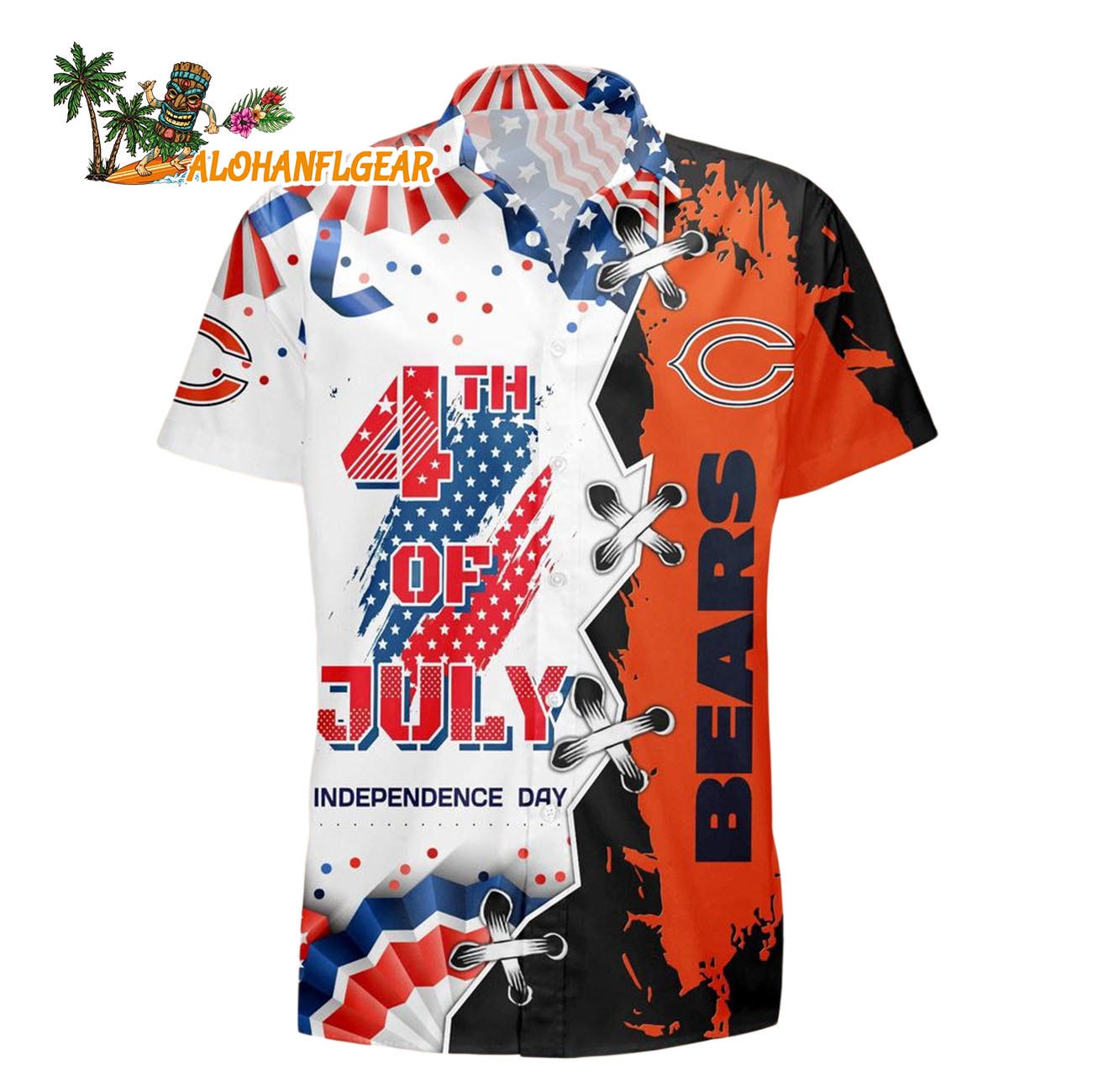 Chicago Bears Happy Independence Day Resurgence Hawaiian Shirt, NFL Aloha Shirt Chicago Bears Happy Independence Day Resurgence Hawaiian Shirt, NFL Aloha Shirt