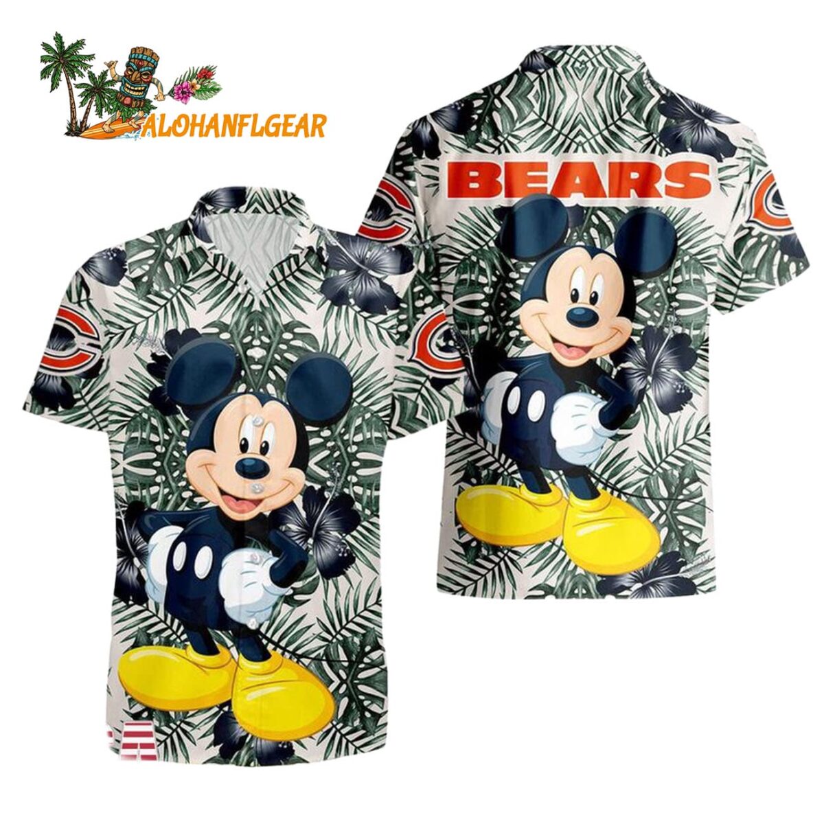 Chicago Bears Mickey Disney Limited Edition Hawaiian Shirt Chicago Bears Aloha Shirt 1