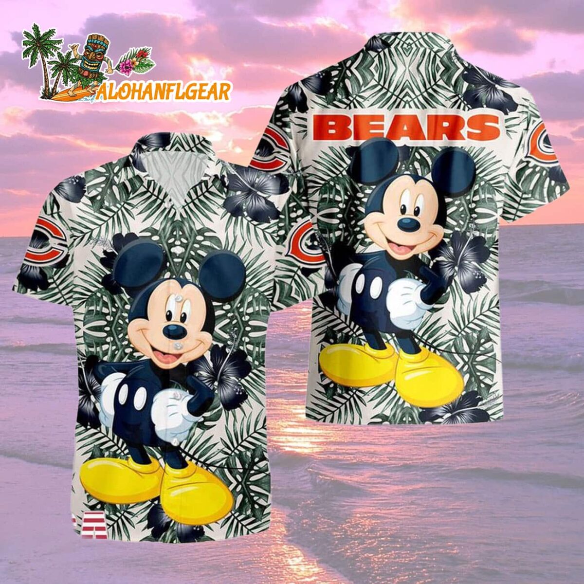 Chicago Bears Mickey Disney Limited Edition Hawaiian Shirt Chicago Bears Aloha Shirt 2