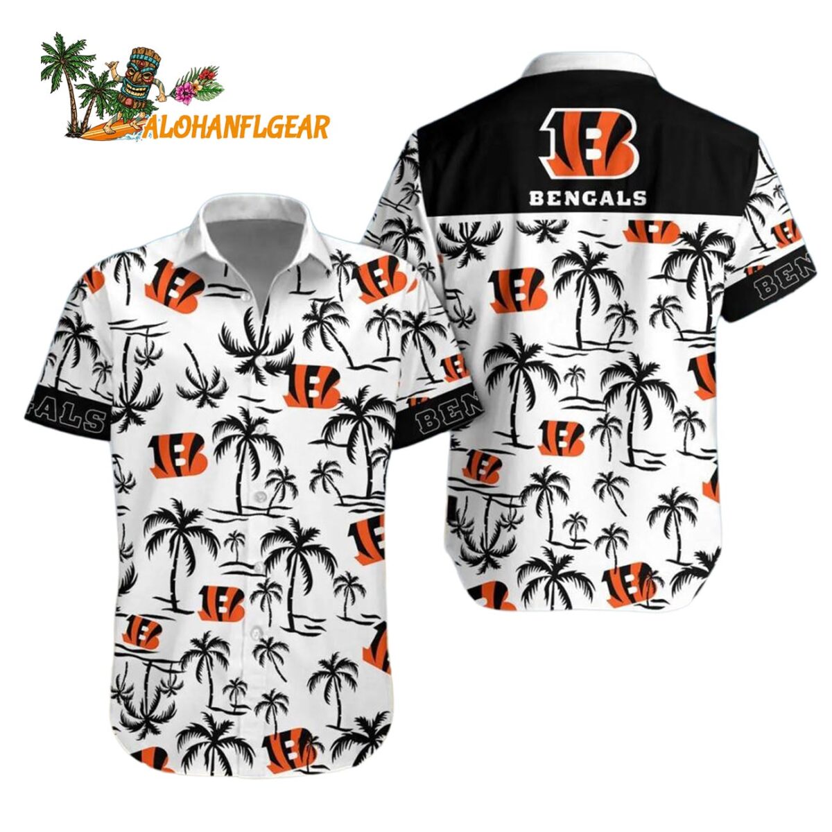 Cincinnati Bengals Coconut Logo Beach Hawaiian Shirt NFL Aloha Shirt 1
