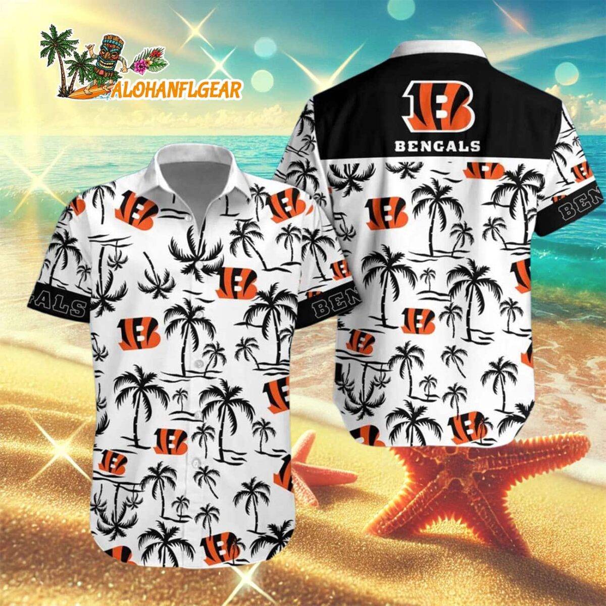 Cincinnati Bengals Coconut Logo Beach Hawaiian Shirt, NFL Aloha Shirt 2 Cincinnati Bengals Coconut Logo Beach Hawaiian Shirt NFL Aloha Shirt 3