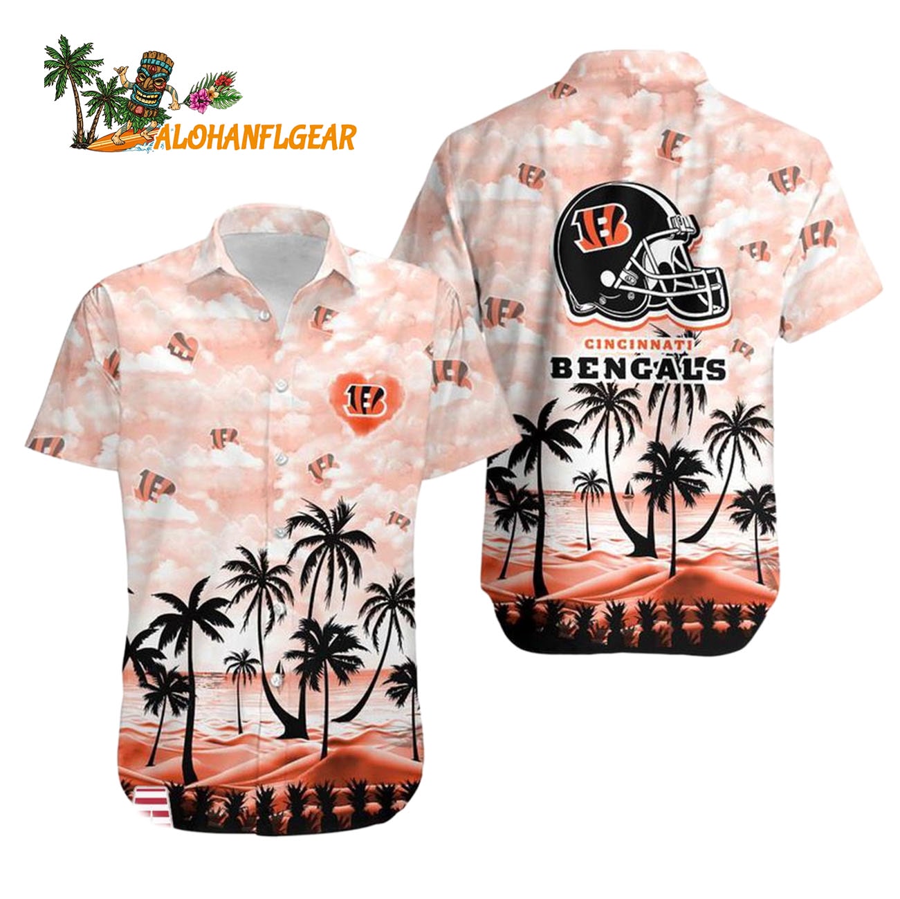 Cincinnati Bengals Coconut Palms Limited Edition Hawaiian Shirt, Cincinnati Bengals Aloha Shirt Cincinnati Bengals Coconut Palms Limited Edition Hawaiian Shirt, Cincinnati Bengals Aloha Shirt