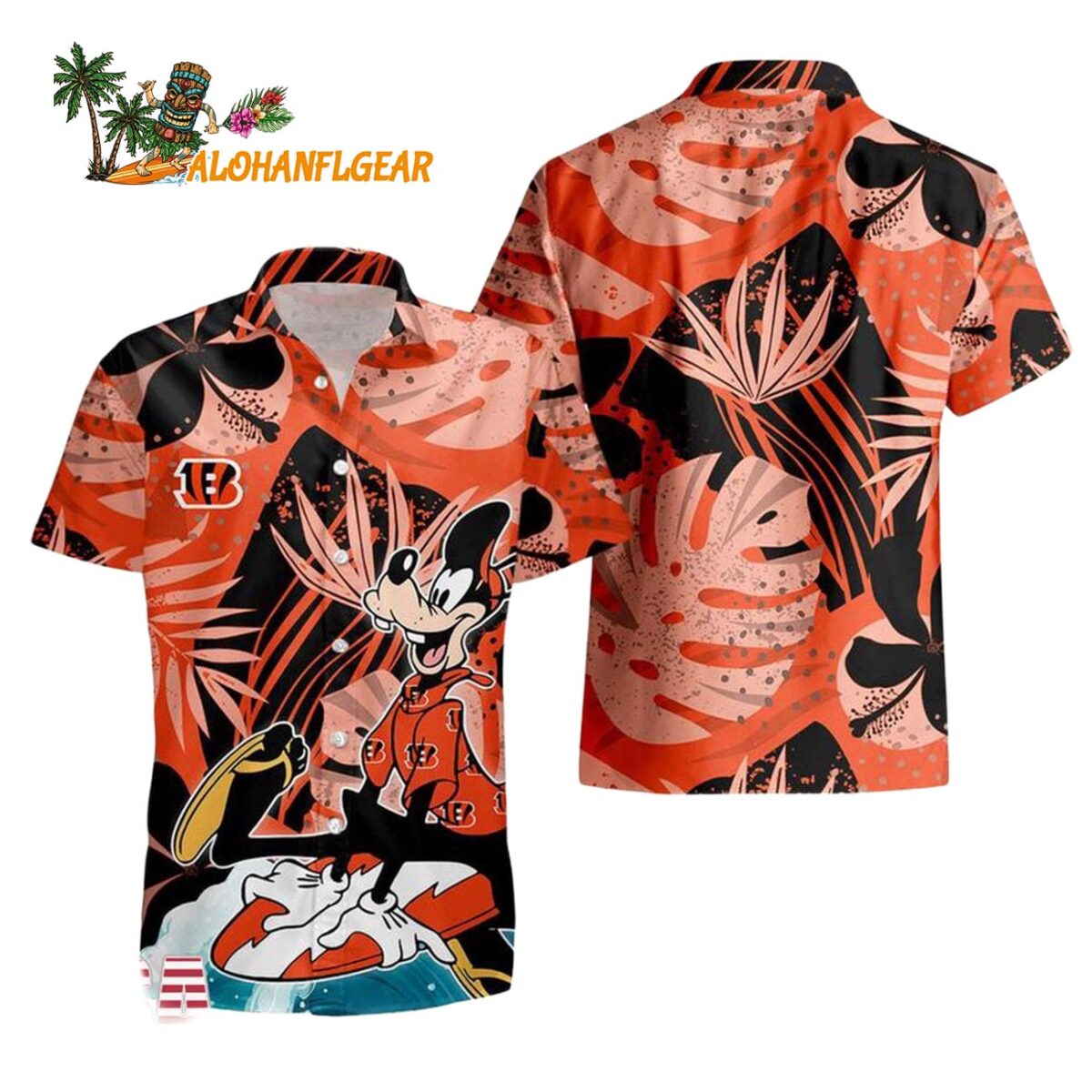 Cincinnati Bengals Goofy Disney Limited Edition Hawaiian Shirt Cincinnati Bengals Aloha Shirt 1