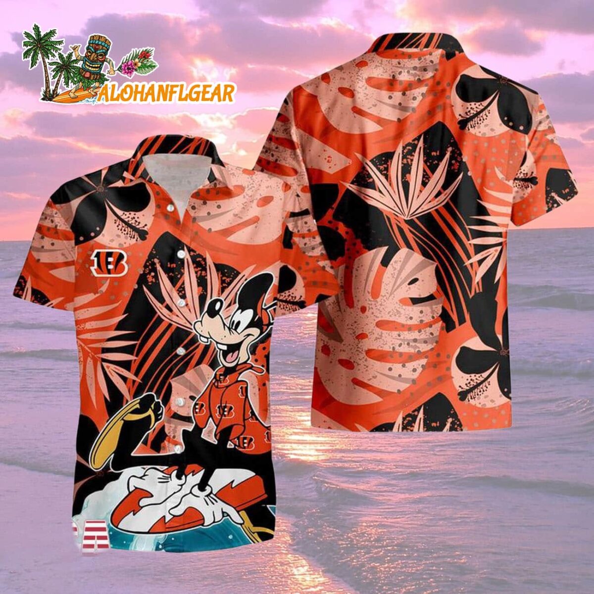 Cincinnati Bengals Goofy Disney Limited Edition Hawaiian Shirt Cincinnati Bengals Aloha Shirt 2