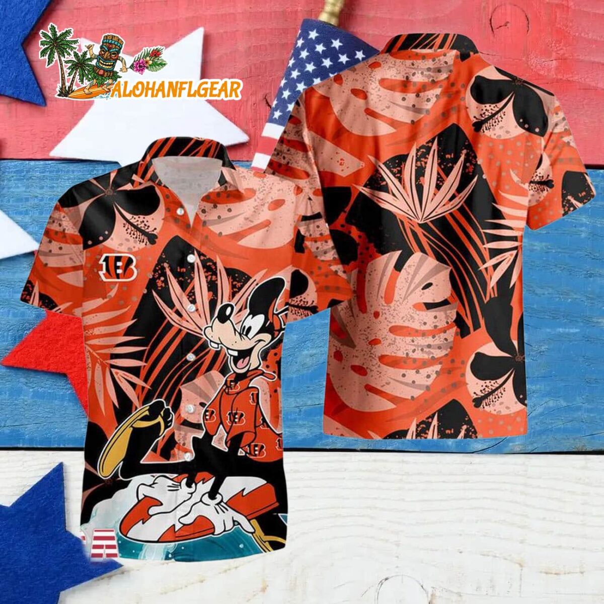 Cincinnati Bengals Goofy Disney Limited Edition Hawaiian Shirt Cincinnati Bengals Aloha Shirt 4