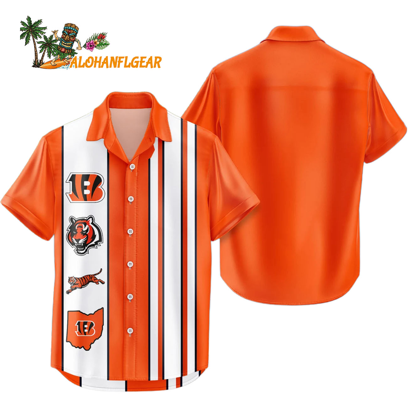 Cincinnati Bengals Hawaiian Shirt Classic Color Contrast, Cincinnati Bengals Aloha Shirt Cincinnati Bengals Hawaiian Shirt Classic Color Contrast, Cincinnati Bengals Aloha Shirt