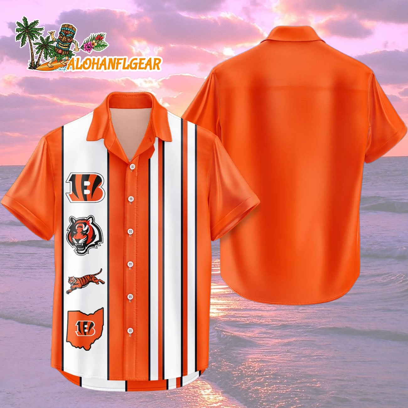Cincinnati Bengals Hawaiian Shirt Classic Color Contrast, Cincinnati Bengals Aloha Shirt Cincinnati Bengals Hawaiian Shirt Classic Color Contrast, Cincinnati Bengals Aloha Shirt