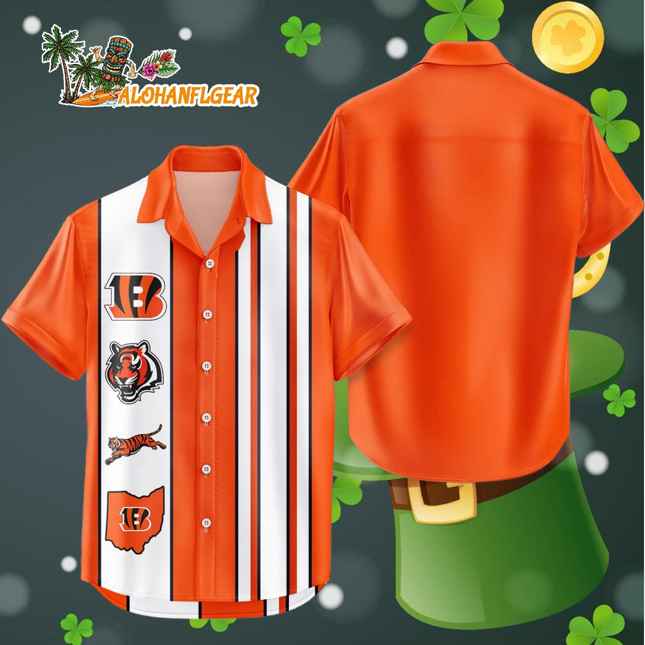 Cincinnati Bengals Hawaiian Shirt Classic Color Contrast, Cincinnati Bengals Aloha Shirt Cincinnati Bengals Hawaiian Shirt Classic Color Contrast, Cincinnati Bengals Aloha Shirt
