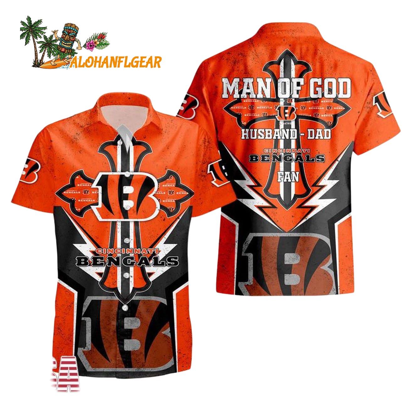 Cincinnati Bengals Man Of God Gift For Fathers Day Hawaiian Shirt, Cincinnati Bengals Aloha Shirt Cincinnati Bengals Man Of God Gift For Fathers Day Hawaiian Shirt, Cincinnati Bengals Aloha Shirt