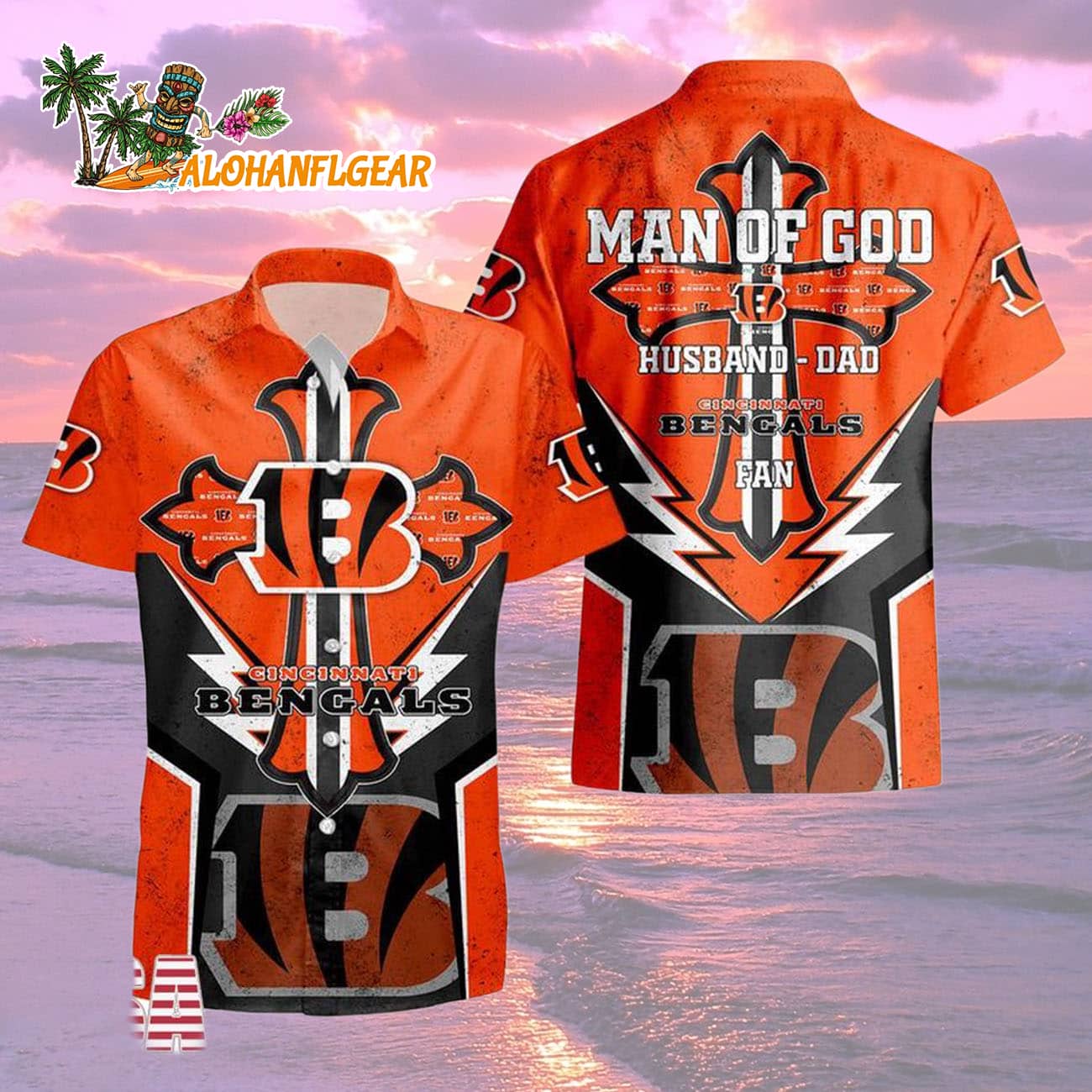 Cincinnati Bengals Man Of God Gift For Fathers Day Hawaiian Shirt, Cincinnati Bengals Aloha Shirt Cincinnati Bengals Man Of God Gift For Fathers Day Hawaiian Shirt, Cincinnati Bengals Aloha Shirt