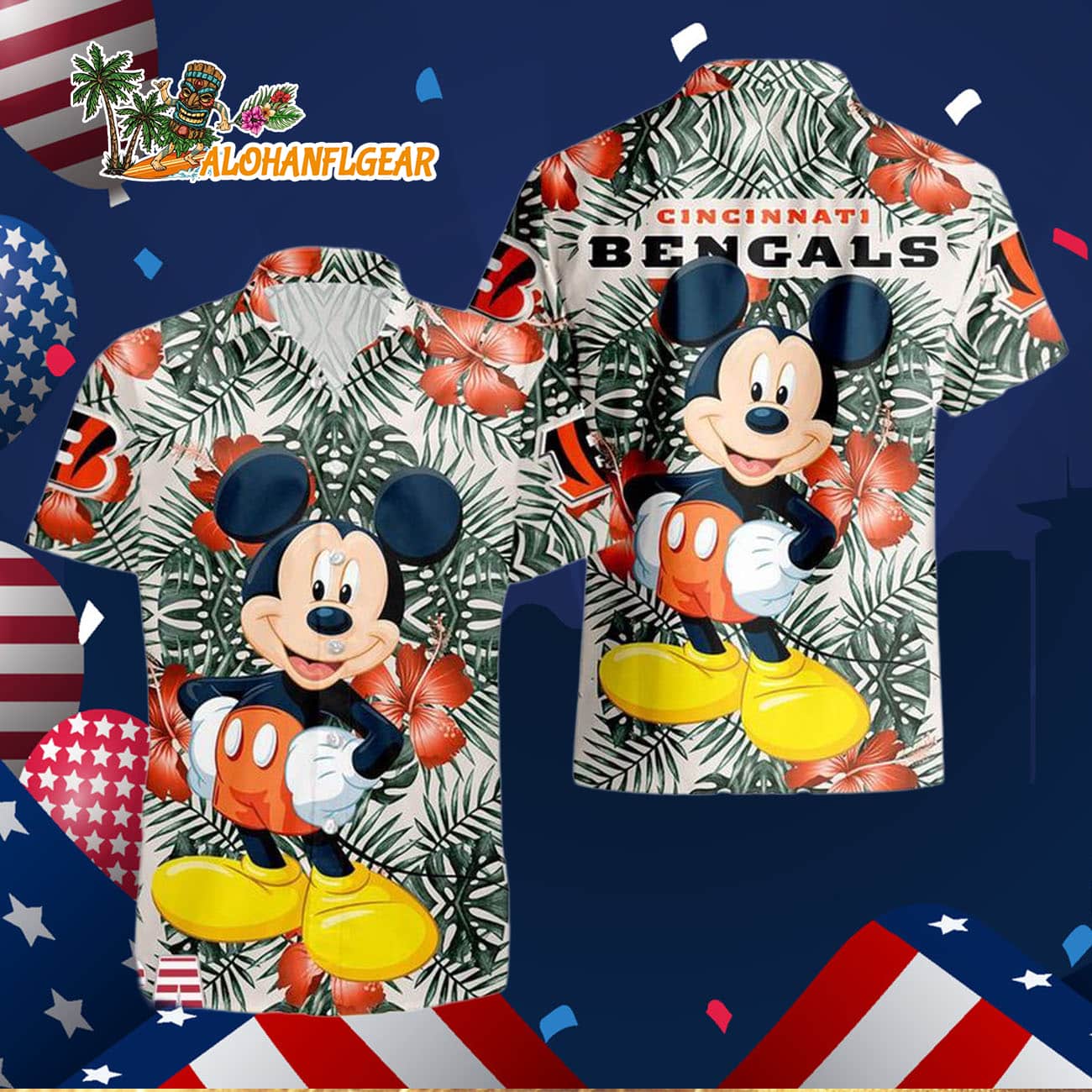 Cincinnati Bengals Mickey Disney Limited Edition Hawaiian Shirt, Cincinnati Bengals Aloha Shirt Cincinnati Bengals Mickey Disney Limited Edition Hawaiian Shirt, Cincinnati Bengals Aloha Shirt