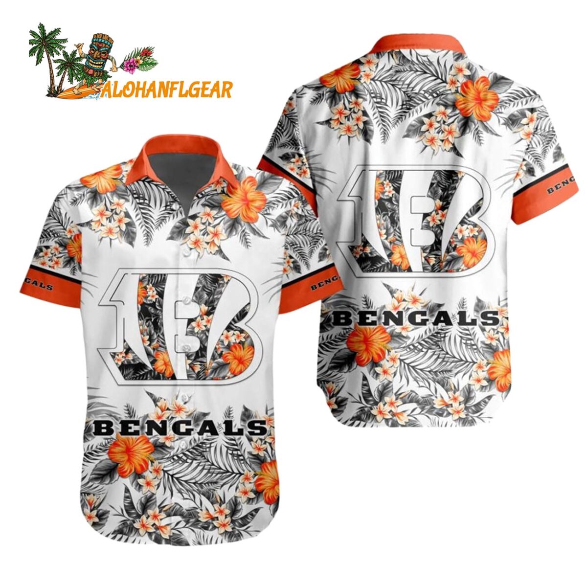 Cincinnati Bengals Special Floral Tropical Team Spirit Hawaiian Shirt Cincinnati Bengals Aloha Shirt 1