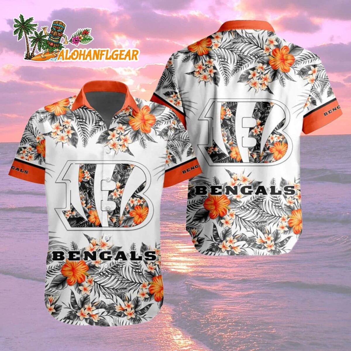 Cincinnati Bengals Special Floral Tropical Team Spirit Hawaiian Shirt Cincinnati Bengals Aloha Shirt 2