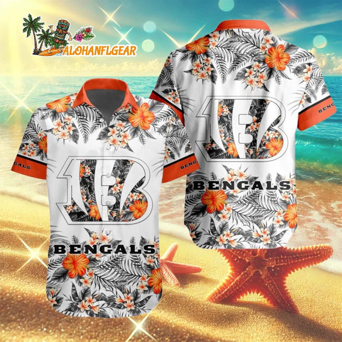 Cincinnati Bengals Special Floral Tropical Team Spirit Hawaiian Shirt Cincinnati Bengals Aloha Shirt 3