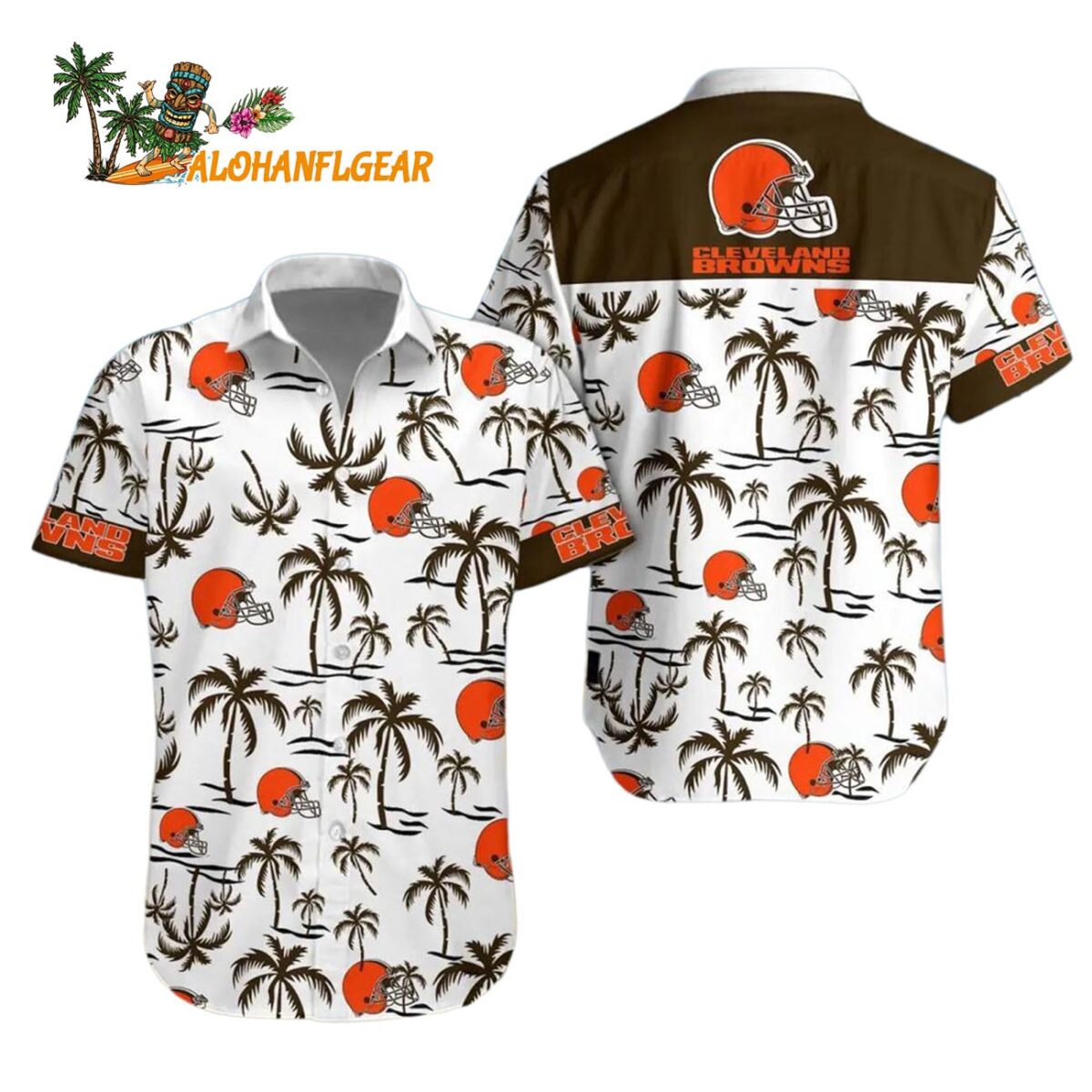 Cleveland Browns Coconut Logo Beach Hawaiian Shirt NFL Aloha Shirt 1