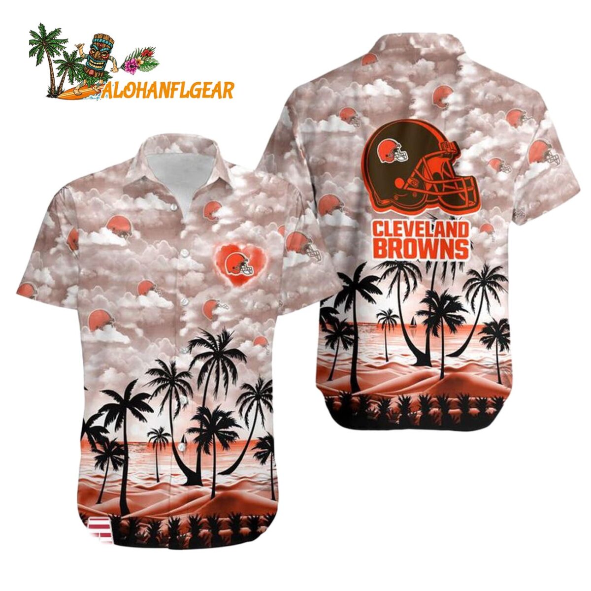 Cleveland Browns Coconut Palms Limited Edition Hawaiian Shirt Cleveland Browns Aloha Shirt 1