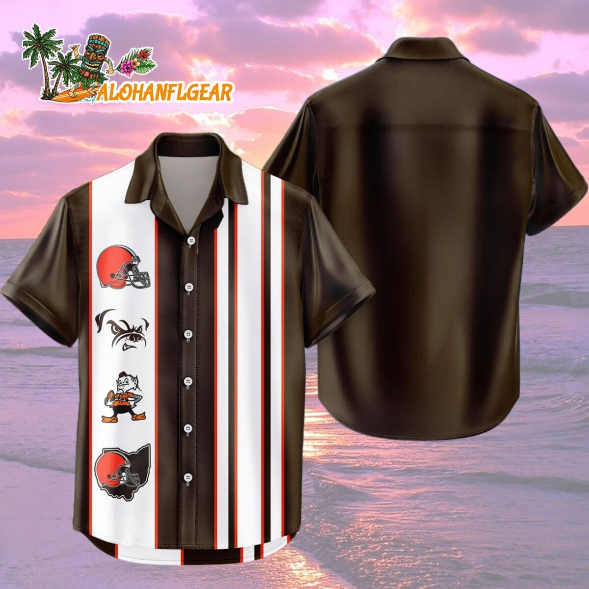 Cleveland Browns Hawaiian Shirt Classic Color Contrast 2
