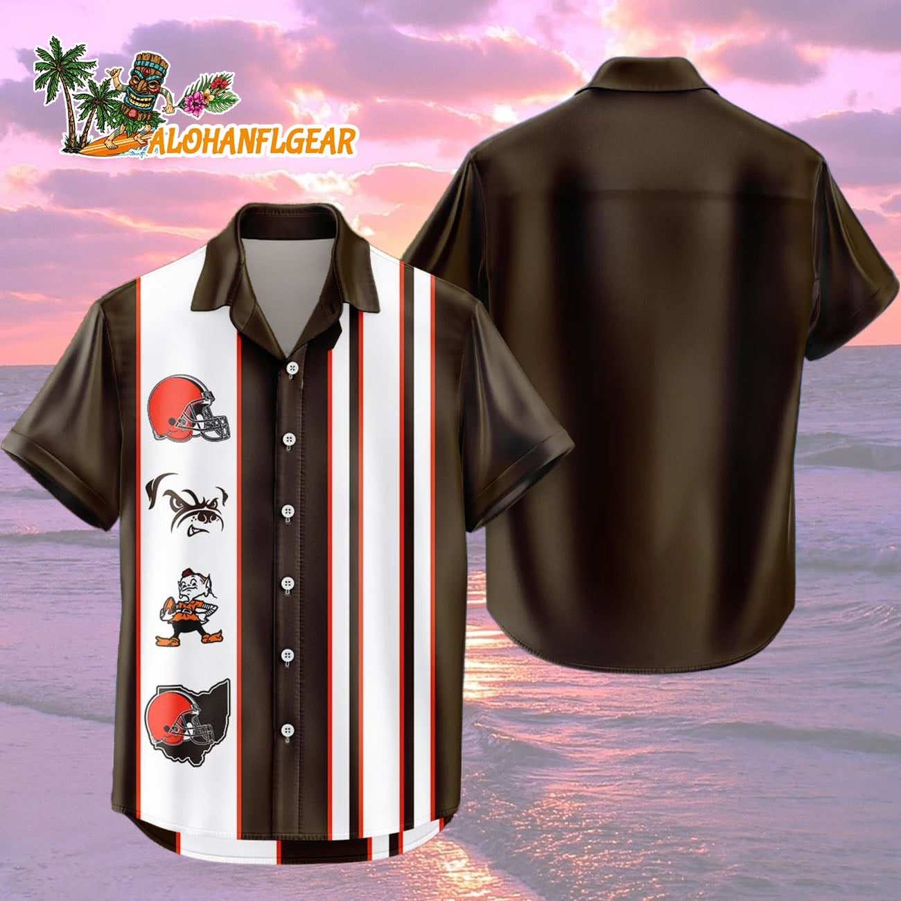 Cleveland Browns Hawaiian Shirt Classic Color Contrast, Cleveland Browns Aloha Shirt Cleveland Browns Hawaiian Shirt Classic Color Contrast, Cleveland Browns Aloha Shirt