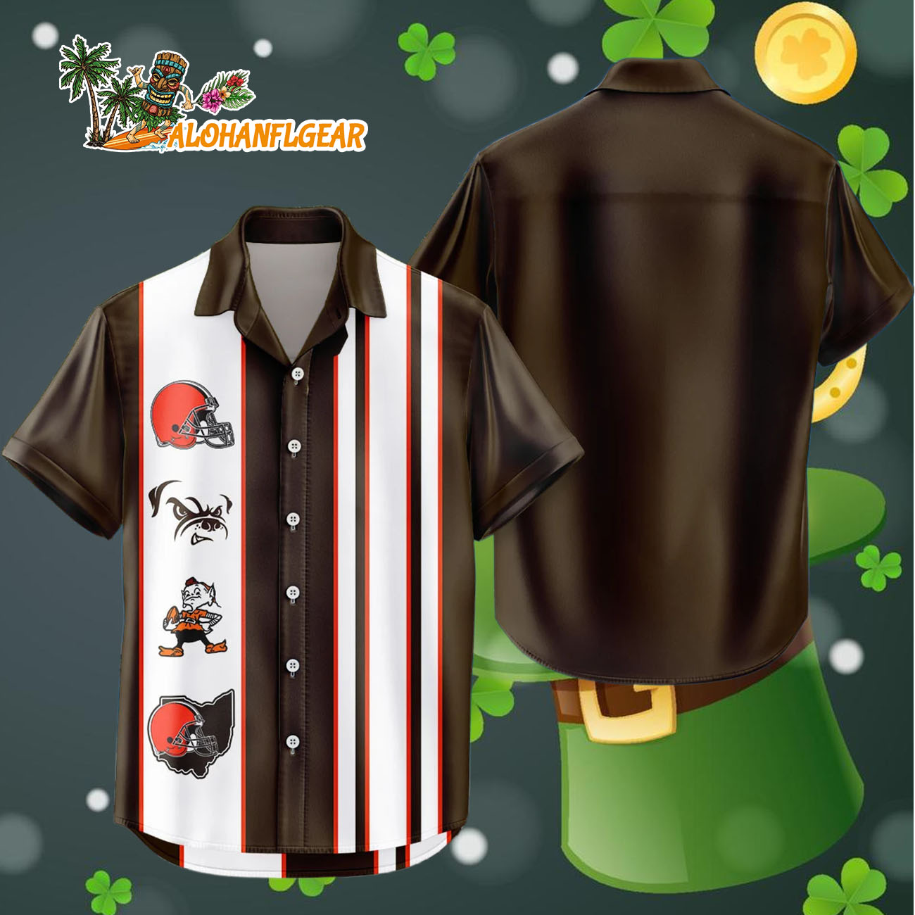 Cleveland Browns Hawaiian Shirt Classic Color Contrast, Cleveland Browns Aloha Shirt Cleveland Browns Hawaiian Shirt Classic Color Contrast, Cleveland Browns Aloha Shirt