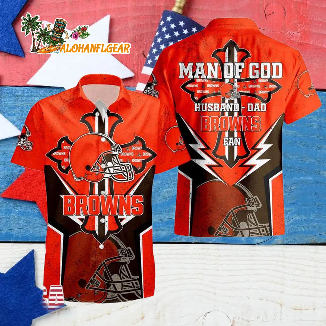 Cleveland Browns Man Of God Gift For Fathers Day Hawaiian Shirt, Cleveland Browns Aloha Shirt Cleveland Browns Man Of God Gift For Fathers Day Hawaiian Shirt, Cleveland Browns Aloha Shirt