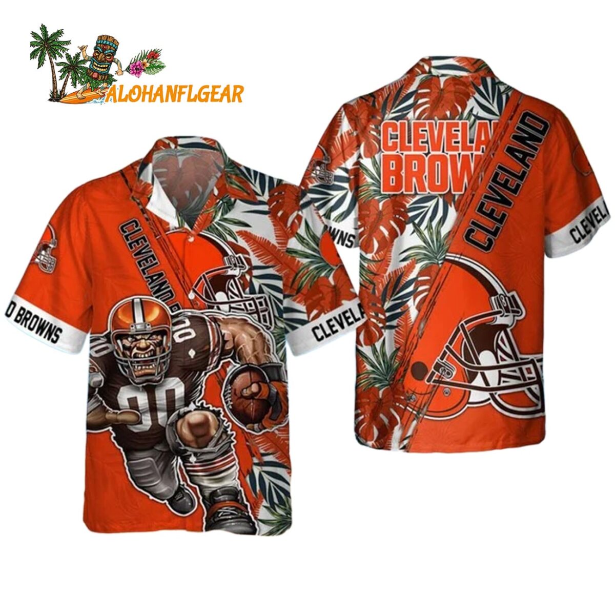 Cleveland Browns Mascot Summer Hawaiian Shirt Cleveland Browns Aloha Shirt 1