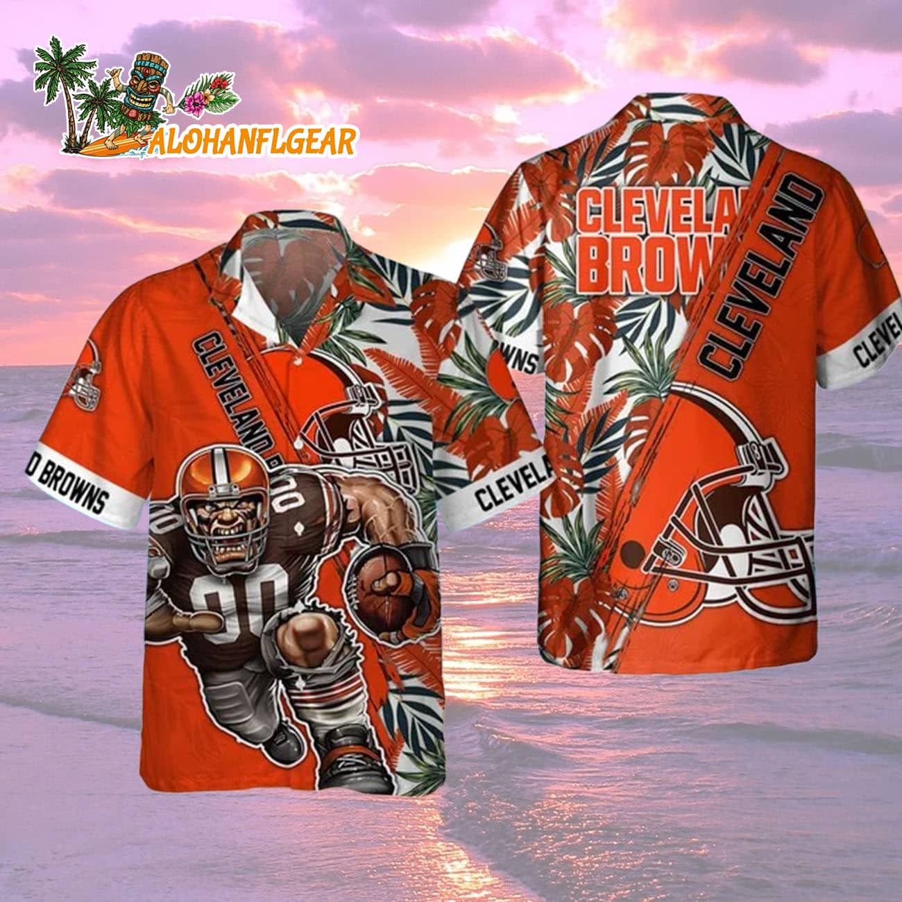 Cleveland Browns Mascot Summer Hawaiian Shirt, Cleveland Browns Aloha Shirt Cleveland Browns Mascot Summer Hawaiian Shirt, Cleveland Browns Aloha Shirt