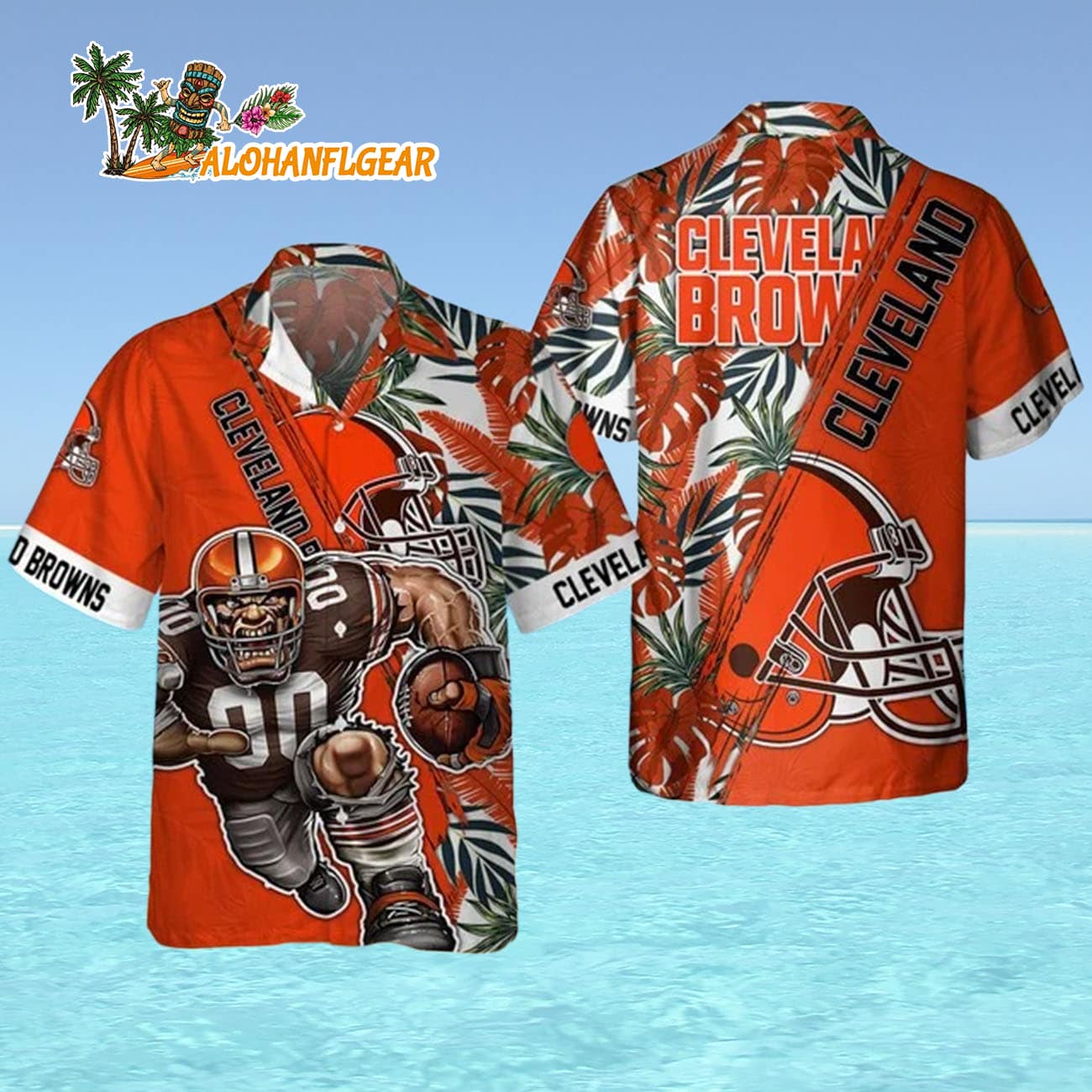 Cleveland Browns Mascot Summer Hawaiian Shirt, Cleveland Browns Aloha Shirt Cleveland Browns Mascot Summer Hawaiian Shirt, Cleveland Browns Aloha Shirt