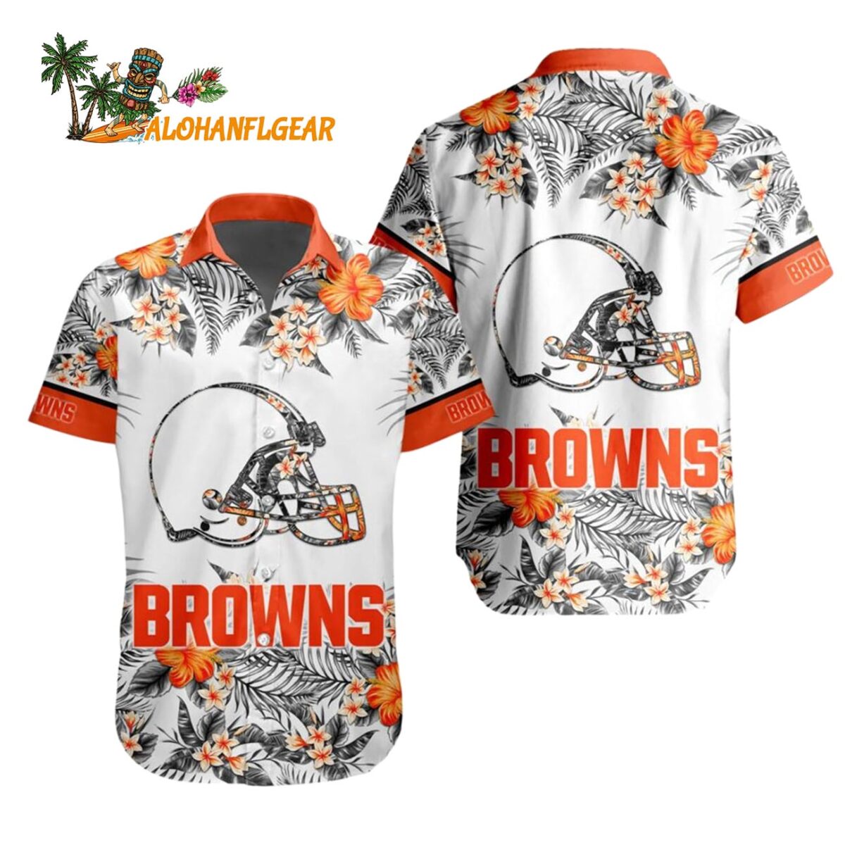 Cleveland Browns Special Floral Tropical Team Spirit Hawaiian ShirtCleveland Browns Aloha Shirt 1