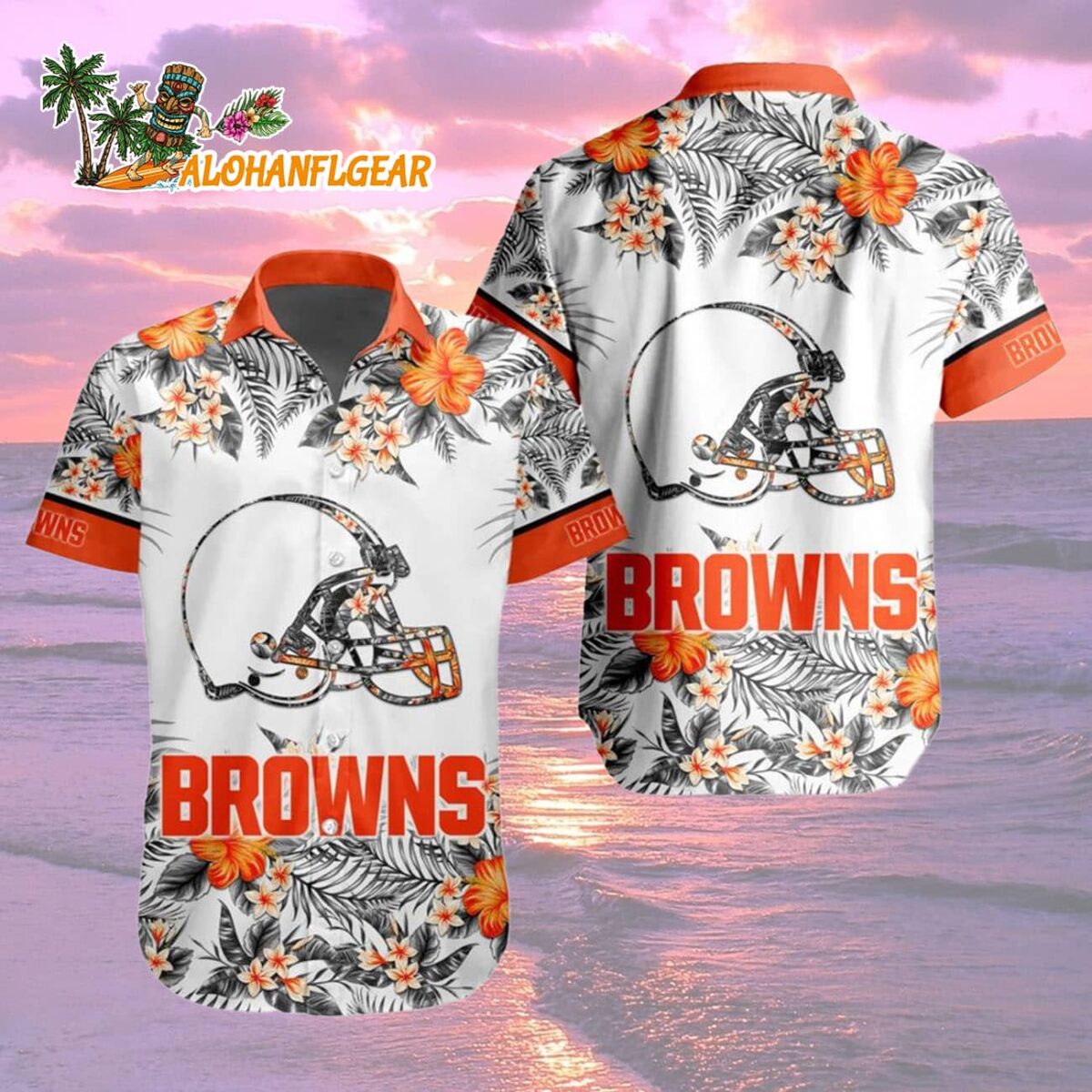 Cleveland Browns Special Floral Tropical Team Spirit Hawaiian ShirtCleveland Browns Aloha Shirt 2
