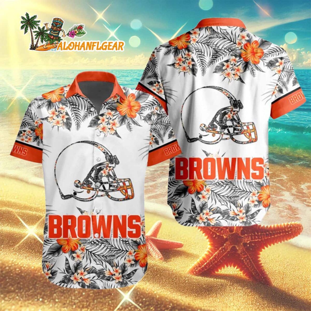 Cleveland Browns Special Floral Tropical Team Spirit Hawaiian ShirtCleveland Browns Aloha Shirt 3
