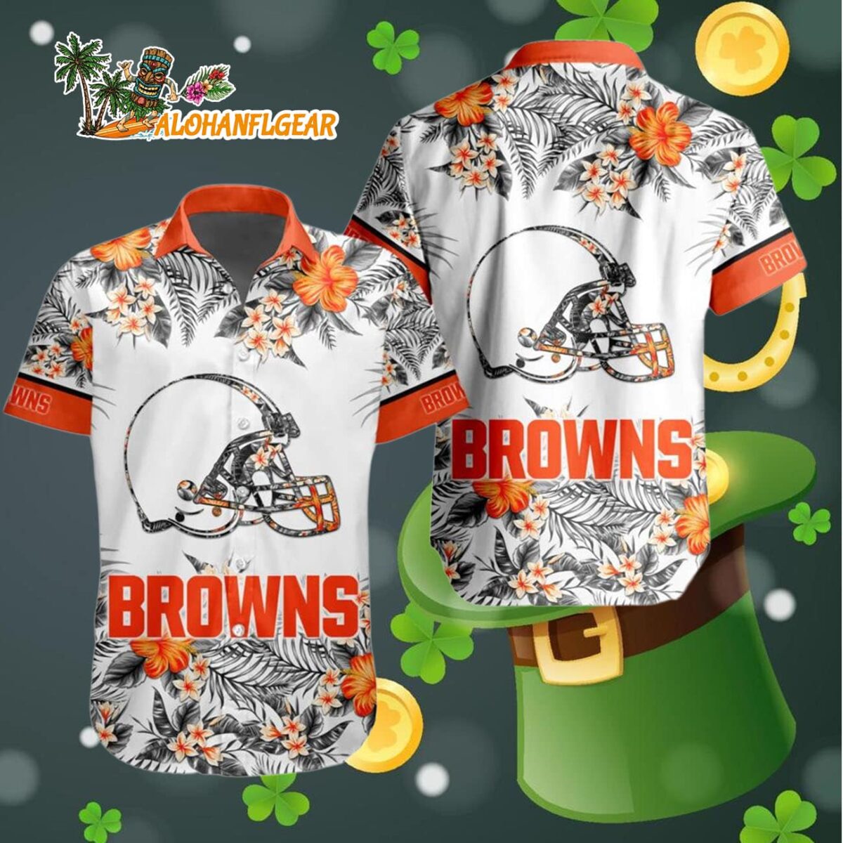 Cleveland Browns Special Floral Tropical Team Spirit Hawaiian ShirtCleveland Browns Aloha Shirt 4
