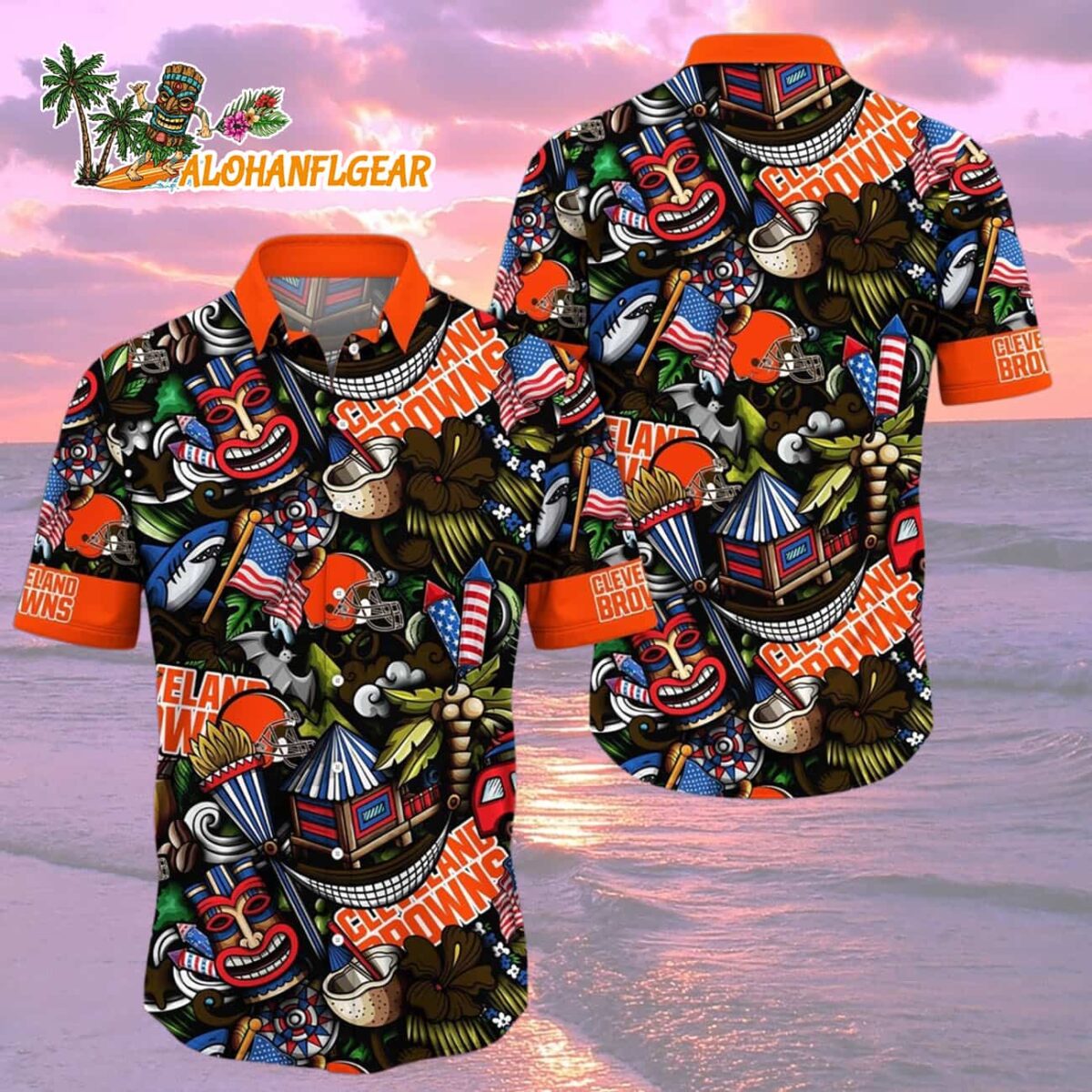 Cleveland Browns Tiki Me Off Hawaiian ShirtCleveland Browns Aloha Shirt 1 Cleveland Browns Tiki Me Off Hawaiian ShirtCleveland Browns Aloha Shirt 2