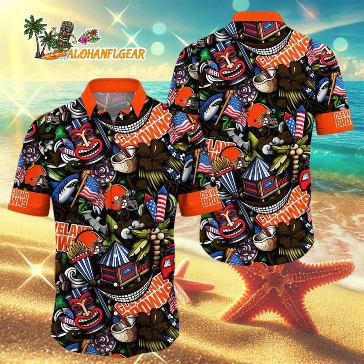 Cleveland Browns Tiki Me Off Hawaiian ShirtCleveland Browns Aloha Shirt 2 Cleveland Browns Tiki Me Off Hawaiian ShirtCleveland Browns Aloha Shirt 3