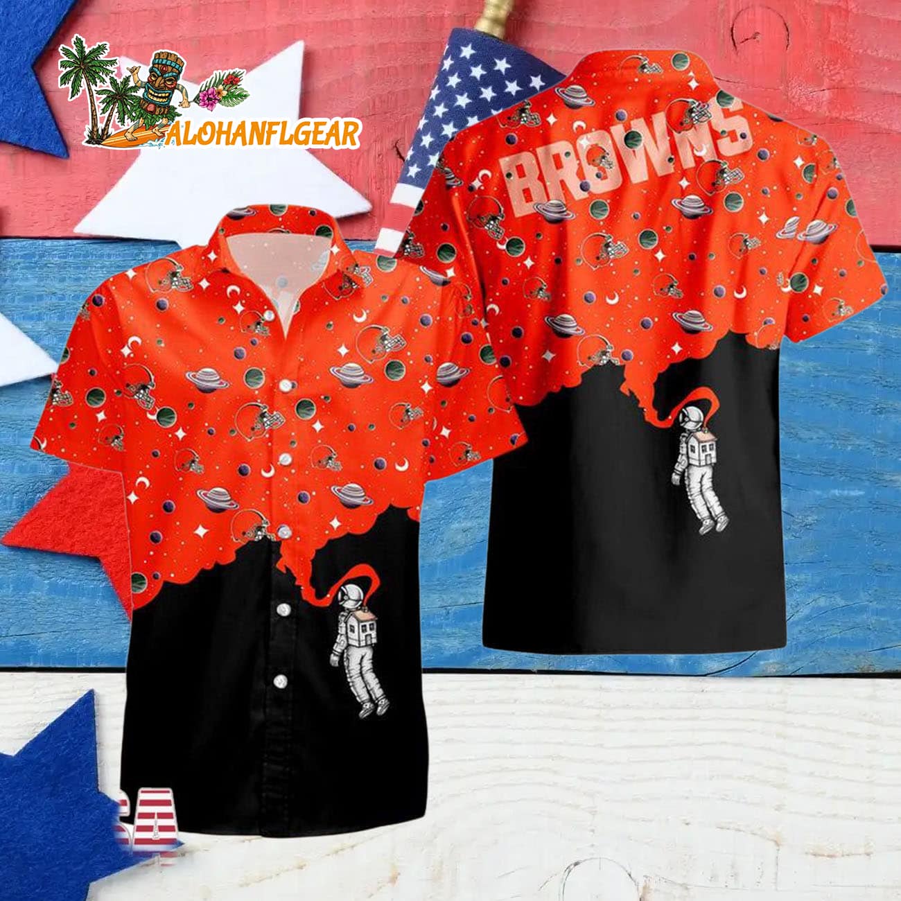 Cleveland Browns Universal Astronaut Pattern Hawaiian Shirt, Cleveland Browns Aloha Shirt Cleveland Browns Universal Astronaut Pattern Hawaiian Shirt, Cleveland Browns Aloha Shirt