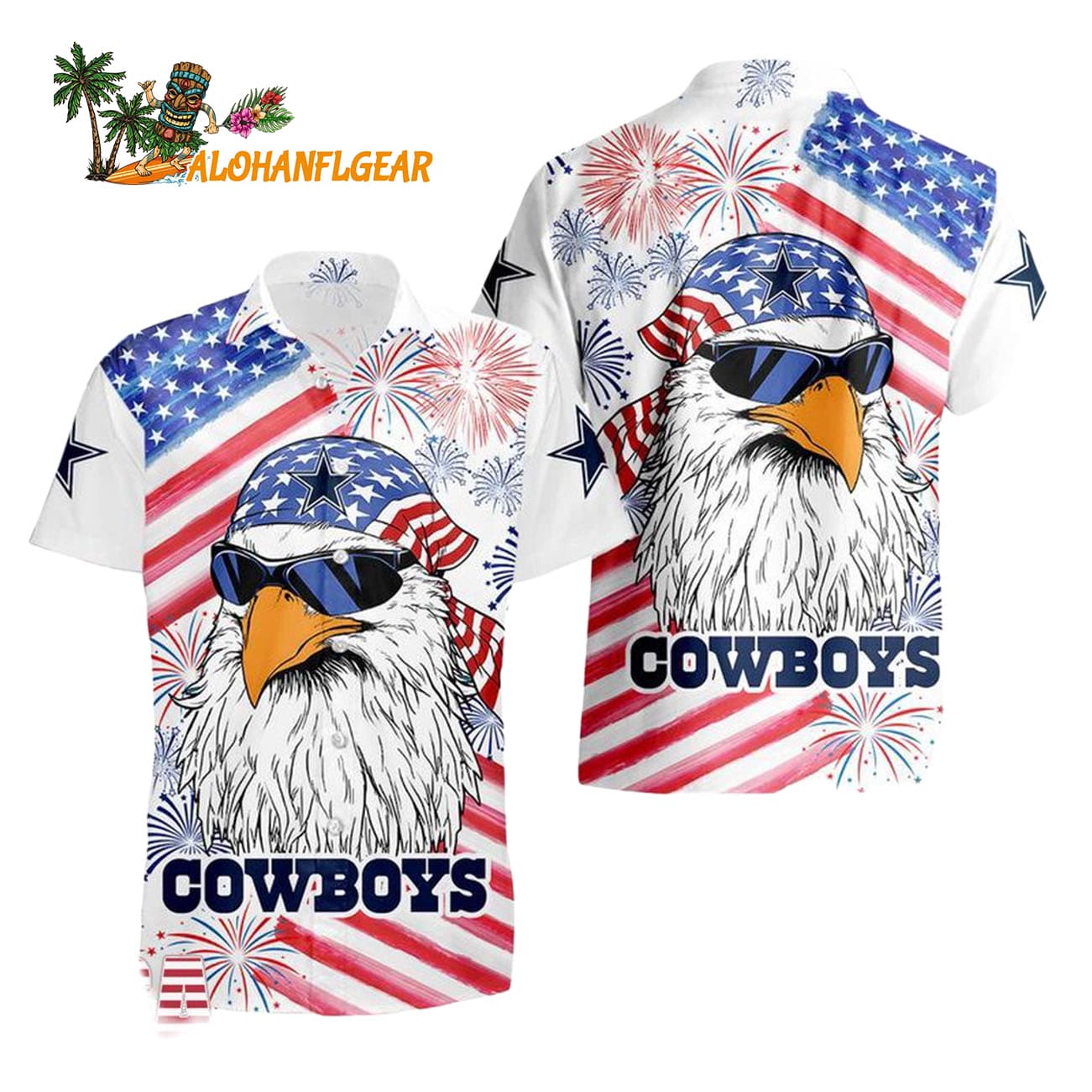 Dallas Cowboys American Eagle Emblem Hawaiian Shirt Dallas Cowboys American Eagle Emblem Hawaiian Shirt