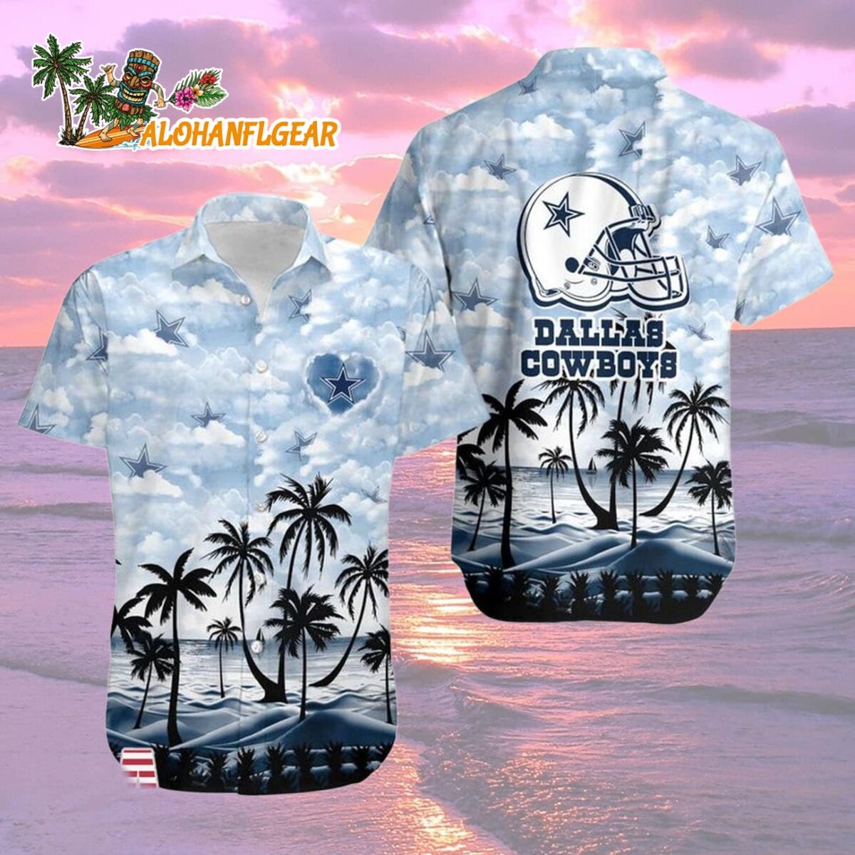Dallas Cowboys Coconut Palms Limited Edition Hawaiian Shirt, Dallas Cowboys Aloha Shirt 1 Dallas Cowboys Coconut Palms Limited Edition Hawaiian Shirt Dallas Cowboys Aloha Shirt 2