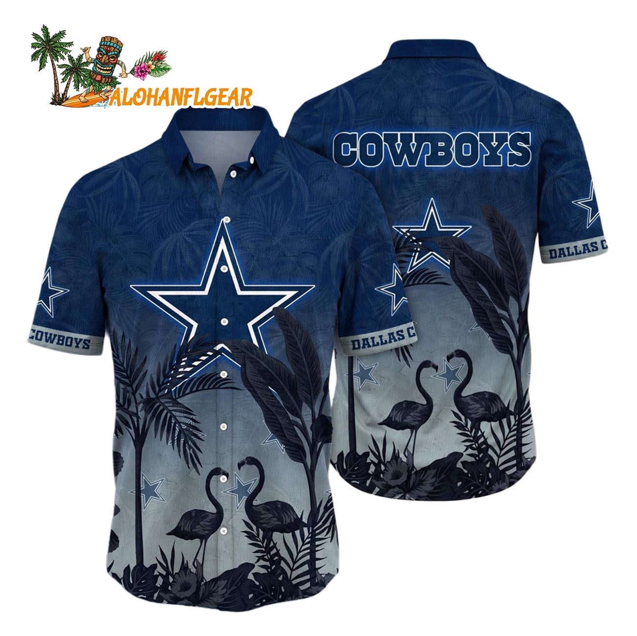 Dallas Cowboys Flamingo And Flower Funny Hawaiian Shirt, Dallas Cowboys Aloha Shirt Dallas Cowboys Flamingo And Flower Funny Hawaiian Shirt, Dallas Cowboys Aloha Shirt