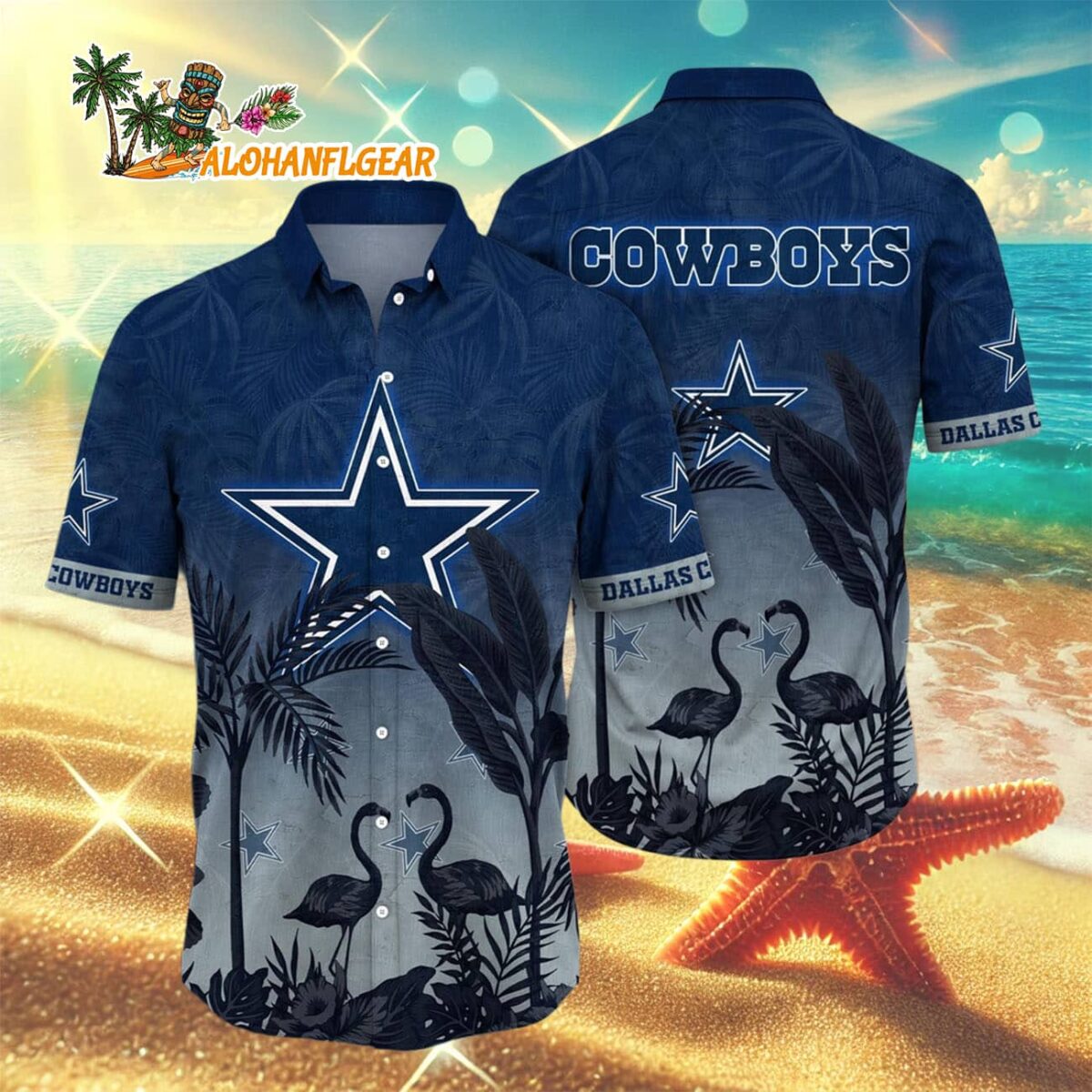 Dallas Cowboys Flamingo And Flower Funny Hawaiian Shirt, Dallas Cowboys Aloha Shirt 2 Dallas Cowboys Flamingo And Flower Funny Hawaiian Shirt Dallas Cowboys Aloha Shirt 3
