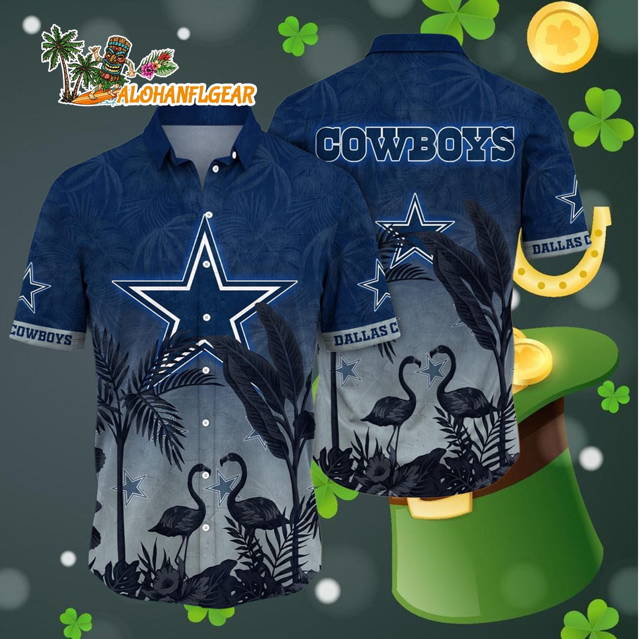 Dallas Cowboys Flamingo And Flower Funny Hawaiian Shirt, Dallas Cowboys Aloha Shirt Dallas Cowboys Flamingo And Flower Funny Hawaiian Shirt, Dallas Cowboys Aloha Shirt