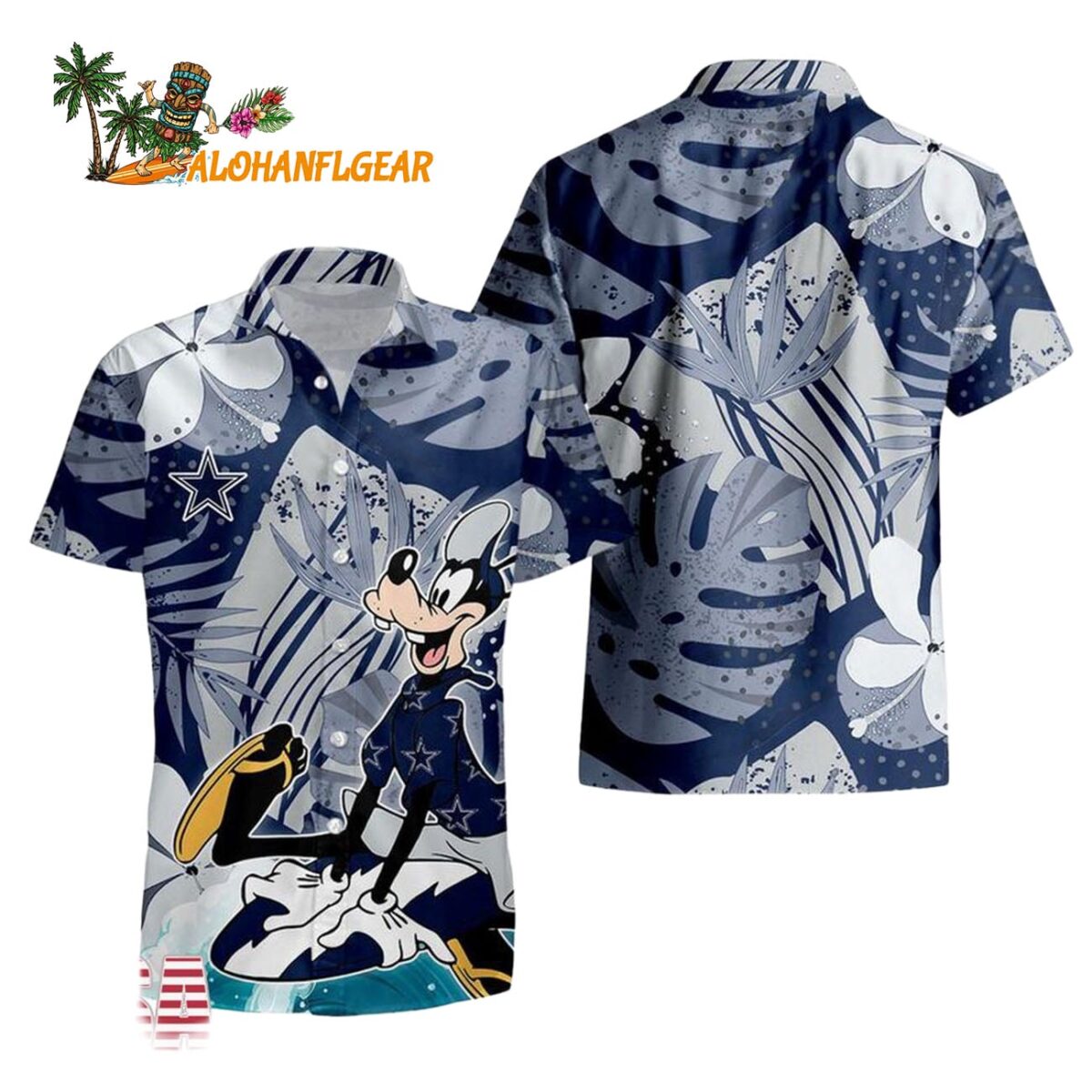 Dallas Cowboys Goofy Disney Limited Edition Hawaiian Shirt Dallas Cowboys Aloha Shirt 1