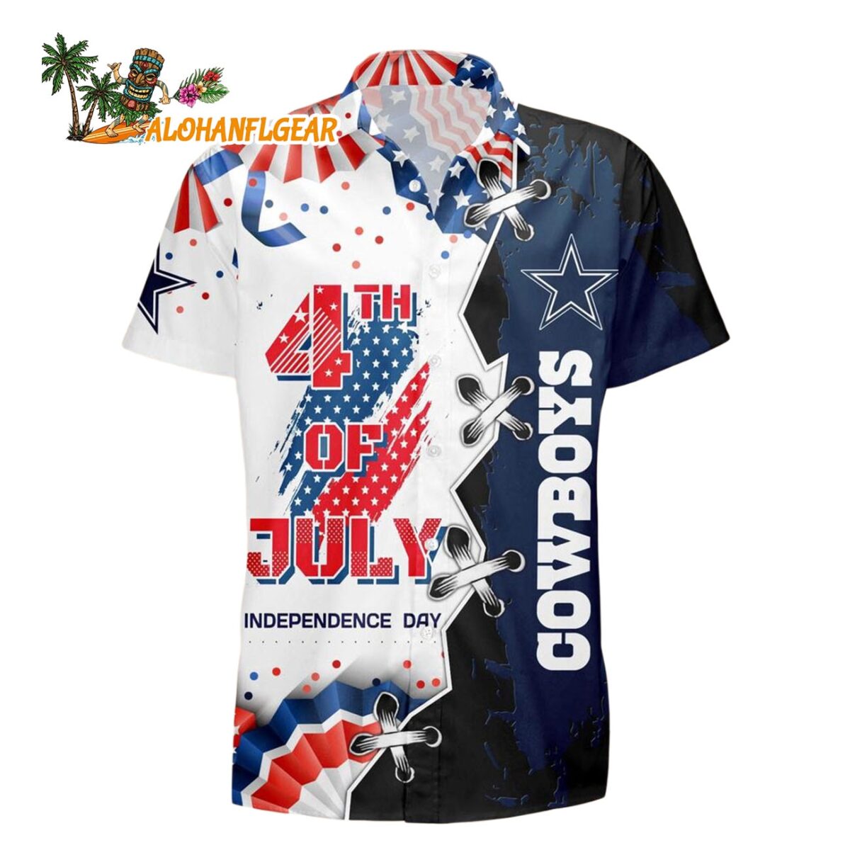 Dallas Cowboys Happy Independence Day Resurgence Hawaiian Shirt NFL Aloha Shirt 1